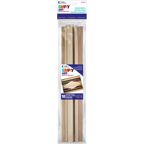 Simply Art Wood Square Dowels 12"