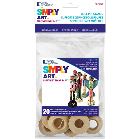 Simply Art Wood Doll Pin Stands