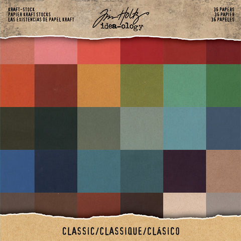 Idea-Ology Single-Sided Kraft Cardstock Pad 8"X8" 36/Pkg