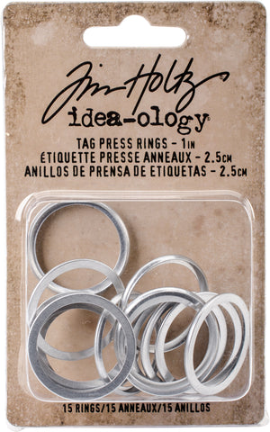 Tim Holtz Tag Press Rings 1" 15/Pkg
