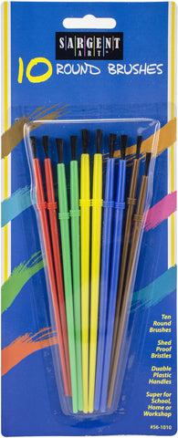Shed-Proof Bristle Beginner Brush Set 10/Pkg