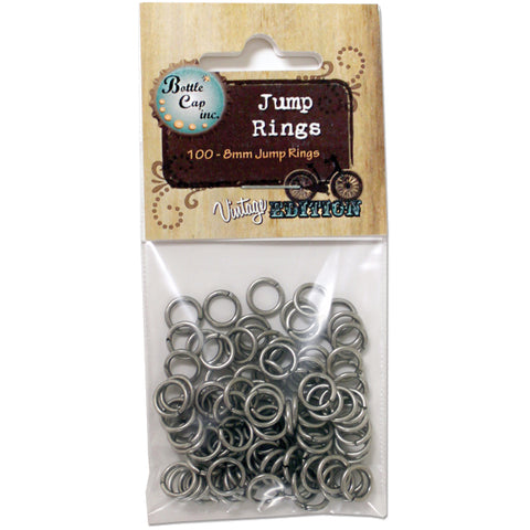 Vintage Jump Rings 8mm 100/Pkg