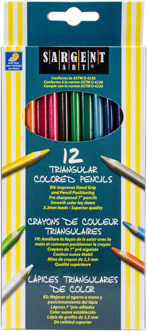 Triangular Colored Pencils 12/Pkg