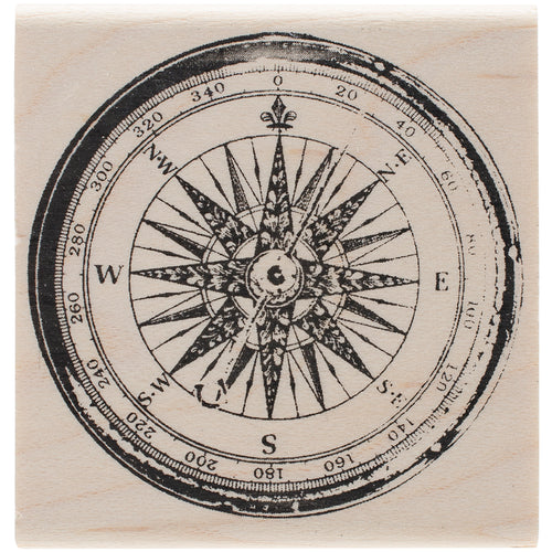 Tim Holtz Mounted Red Rubber Stamp 2"X2"