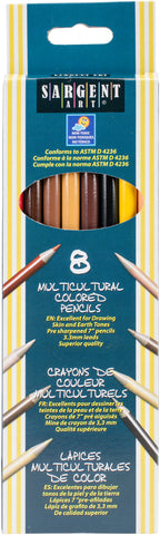 Multicultural Colored Pencils 8/Pkg