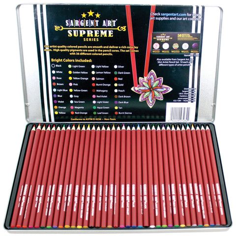 Colored Pencil Art Set In A Tin 36/Pkg