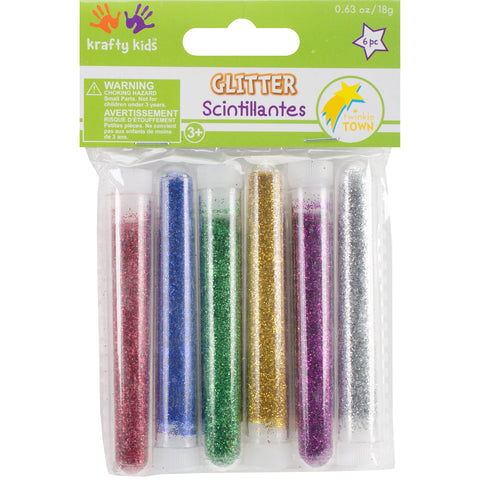 Twinkle Town Glitter Tubes 3g 6/Pkg