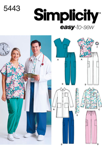Simplicity Womens And Mens Scrub Top,