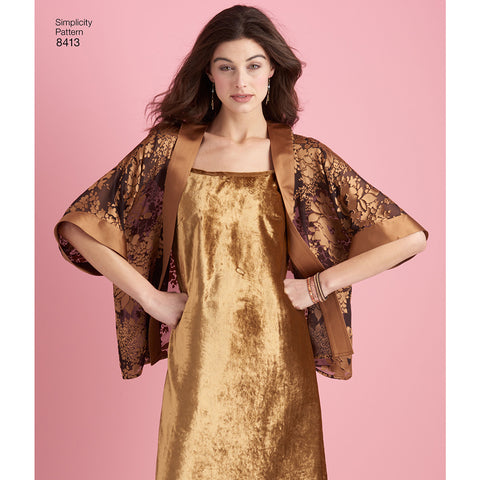 Simplicity In K Designs Misses Slip Dress & Kimono