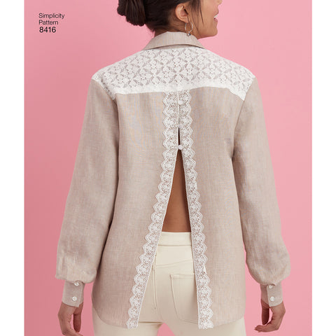 Simplicity American Sewing Guild Misses Shirt & Back Detail