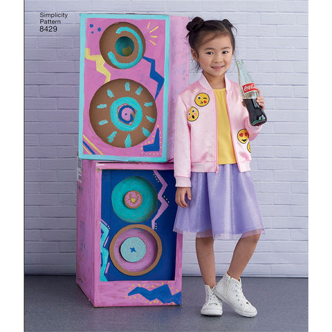 Simplicity Girls Bomber Jacket Top Skirt & Leggings