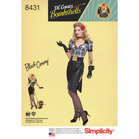 Simplicity Dc Comics Bombshells Black Canary Misses Costume