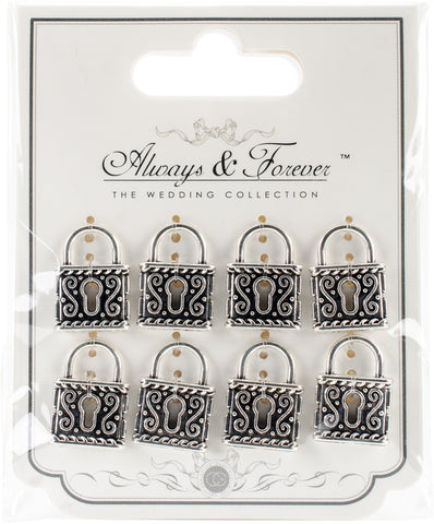 Craft Consortium Always & Forever Vintage Metal Charms 8/Pkg