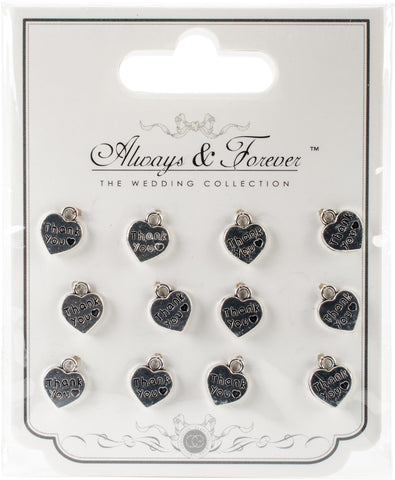 Craft Consortium Always & Forever Vintage Metal Charms 12/Pk