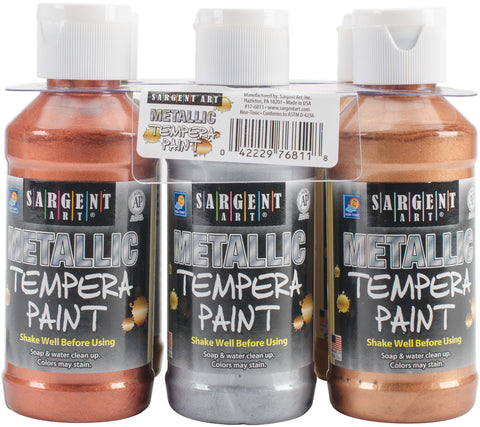 Art-Time(R) Tempera Paint Set 4oz 6/Pkg