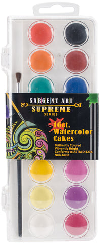 Supreme Series Watercolor Cakes 16/Pkg