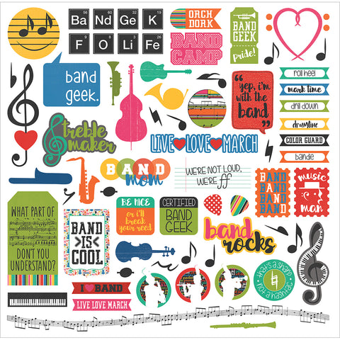 Band Stickers 12"X12"