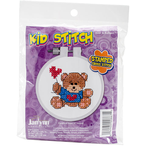 Janlynn/Kid Stitch Stamped Cross Stitch Kit 3" Round