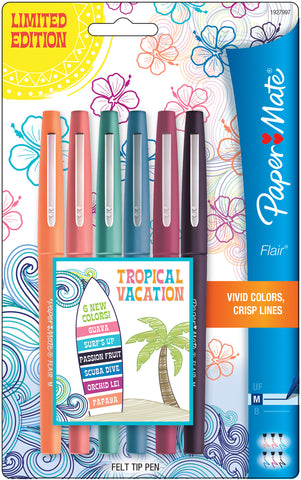 Paper Mate Flair Medium Felt Tip Pens 6/Pkg