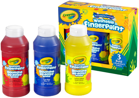 Crayola Washable Finger Paint 8oz 3/Pkg