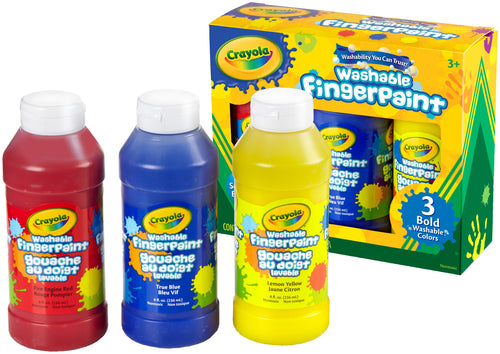 Crayola Washable Finger Paint 8oz 3/Pkg