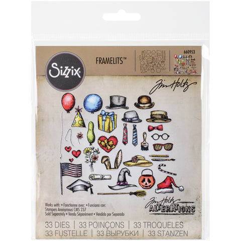 Sizzix Framelits Dies By Tim Holtz 33/Pkg