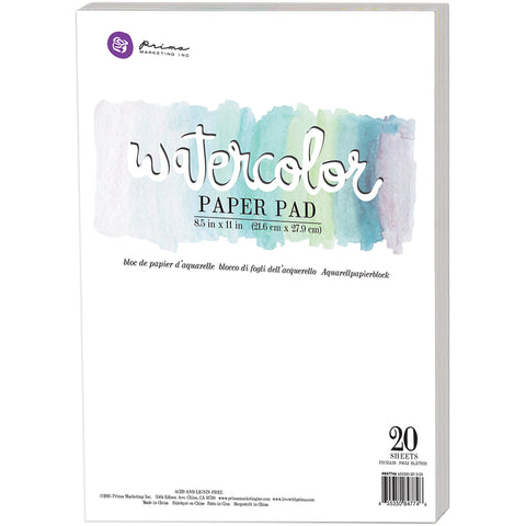 Prima Marketing Watercolor Paper Pad 8.5"X11" 20/Pkg