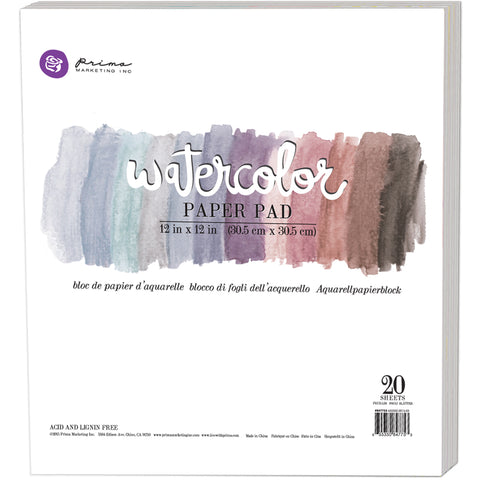 Prima Marketing Watercolor Paper Pad 12"X12" 20/Pkg