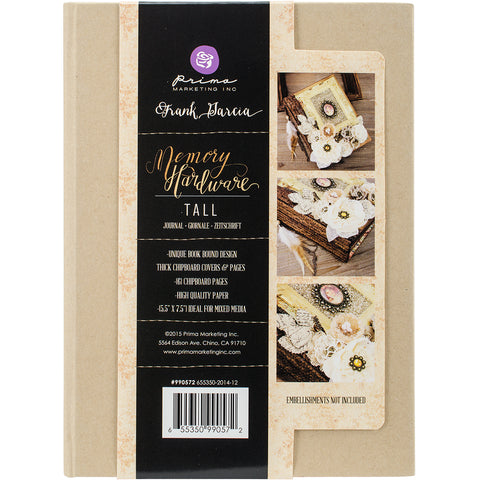 Prima Memory Hardware Chipboard Journal 7.5"X5.5"