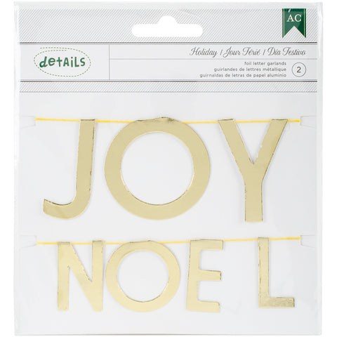 Holiday Details Foil Mini Word Garlands