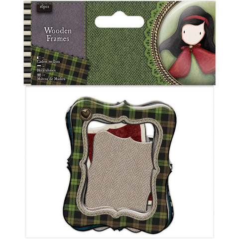 Santoro's Gorjuss Tweed Small Wooden Frames 16/Pkg