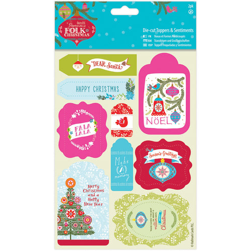 Papermania Folk Christmas Die-Cuts 2/Sheets