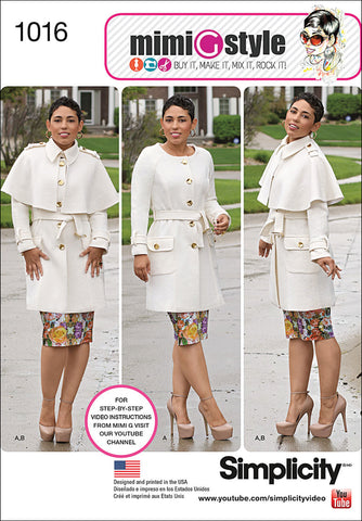 Simplicity Mimi G Style Misses & Womens Coat & Cape