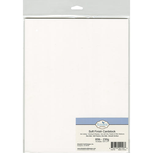 Elizabeth Crafts Soft Finish Cardstock 85lb 8.5"X11" 10/Pkg