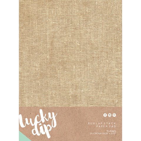 Kaisercraft Lucky Dip Burlap Stack Paper Pad 8.25"X11.75" 10