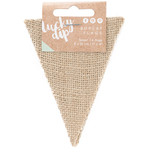 Kaisercraft Lucky Dip Burlap Flags 4/Pkg