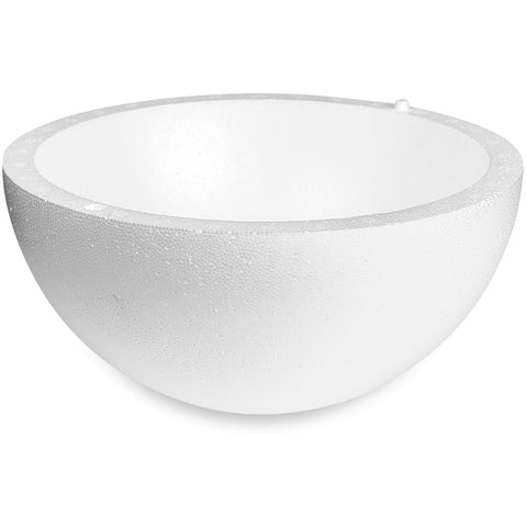 Smooth Hollow Half Styrofoam Ball 8"