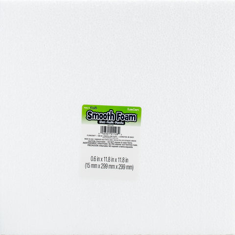 Smooth Styrofoam Sheet .625"x12"x12"