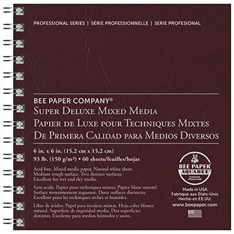 Bee Paper Company 808S60-606 Bee Paper Super Deluxe Sketch Pad, 6-Inch by 6-Inch