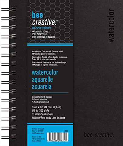 Bee Paper Company BEE-20061 Watercolor Journal, 5-1/2-inch x 8-inch, 30 Sheet Art