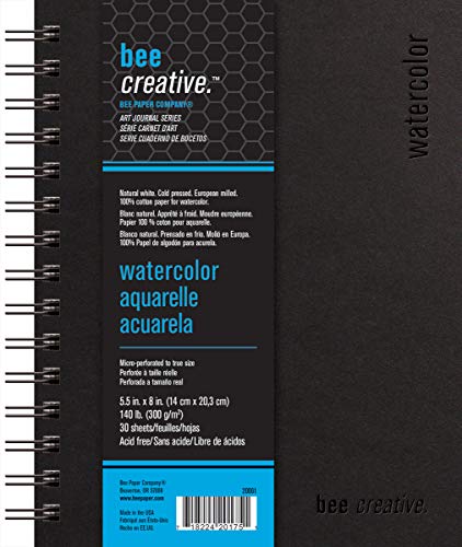 Bee Paper Company BEE-20061 Watercolor Journal, 5-1/2-inch x 8-inch, 30 Sheet Art