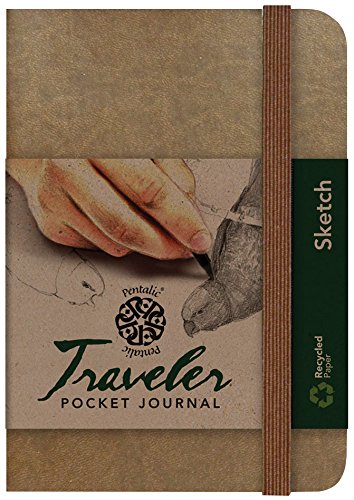 Pentalic Art Acid Free Dot Grid Travelers Sketch Book, 4-inch x 6-inch, Metallic Copper