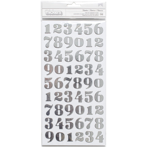 DIY Shop 3 Thickers Number Stickers 5.5"X11" 108/Pkg