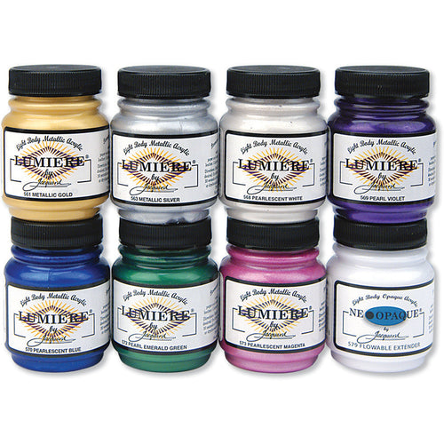 Jacquard Lumiere Metallic Acrylic Paint 2.25oz 8/Pkg