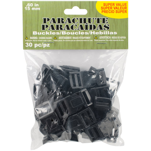 Parachute Cord Buckles 15mm 30/Pkg