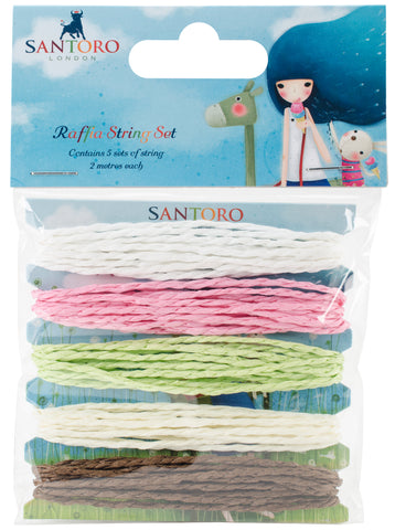 Craft Consortium Santoro Kori Kumi II Raffia String 5/Pkg