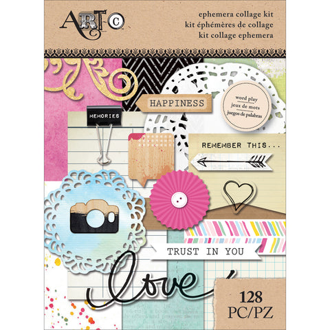 Art-C Ephemera Collage Pack 128/Pkg