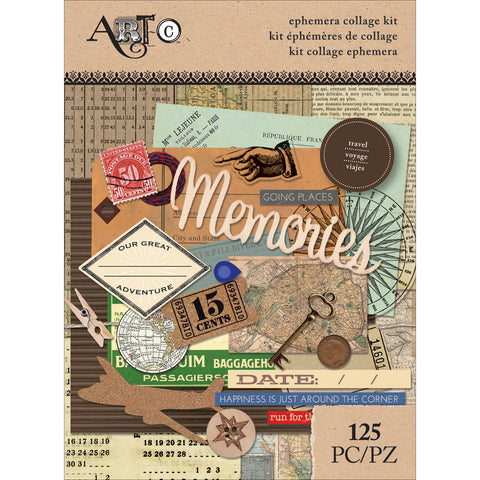 Art-C Ephemera Collage Pack 125/Pkg