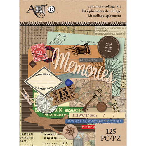 Art-C Ephemera Collage Pack 125/Pkg