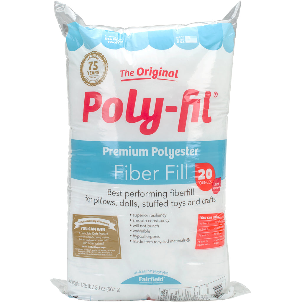 Fairfield Poly-Fil Premium Polyester Fiberfill-12oz FOB: MI